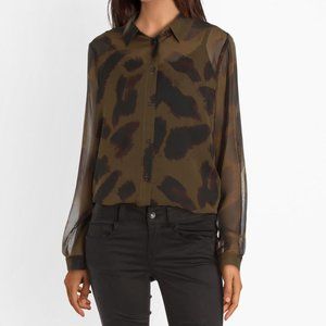 BNWT ICHI Sheer Tunic Blouse